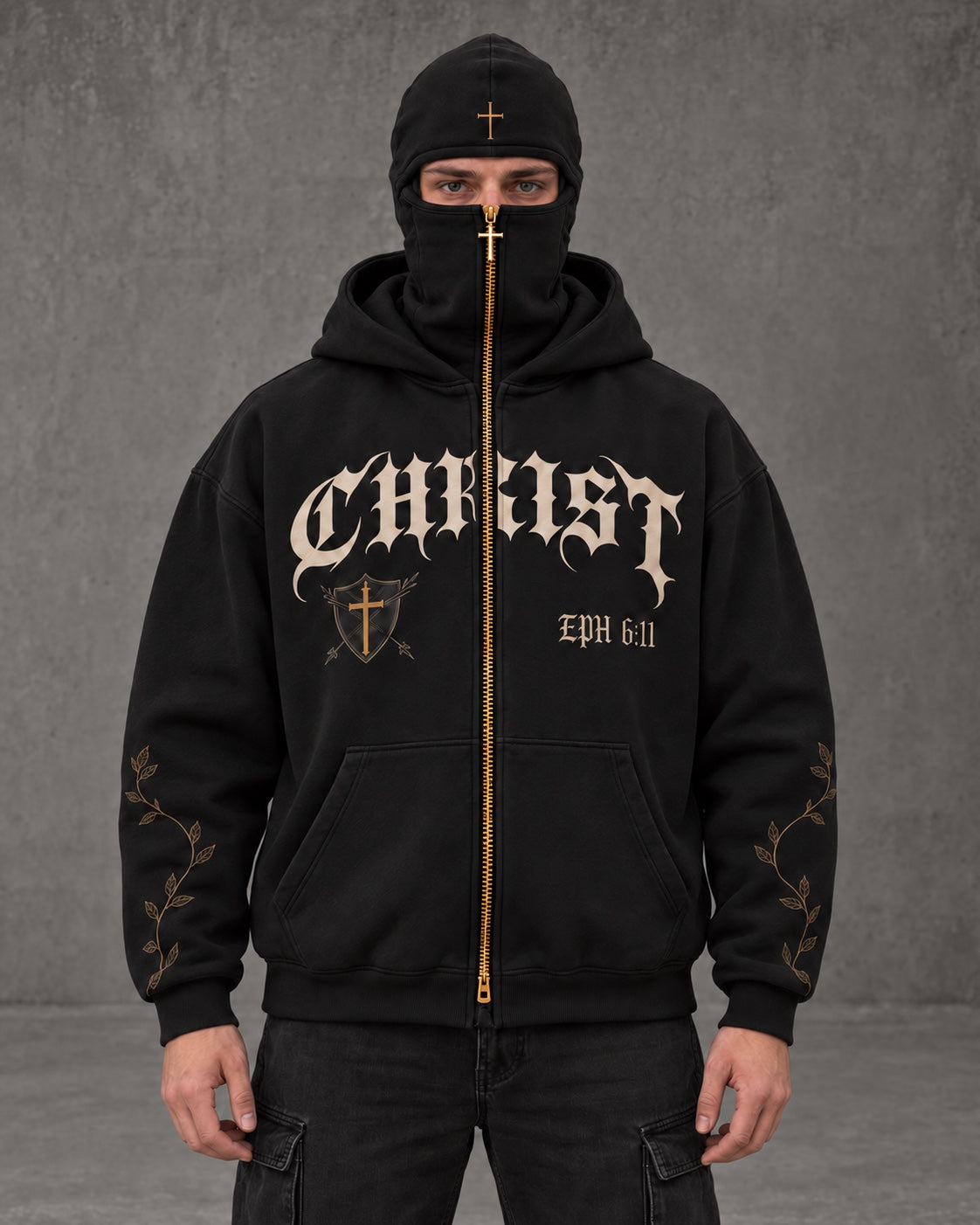 HOLY STANDARD hoodie styling view 3